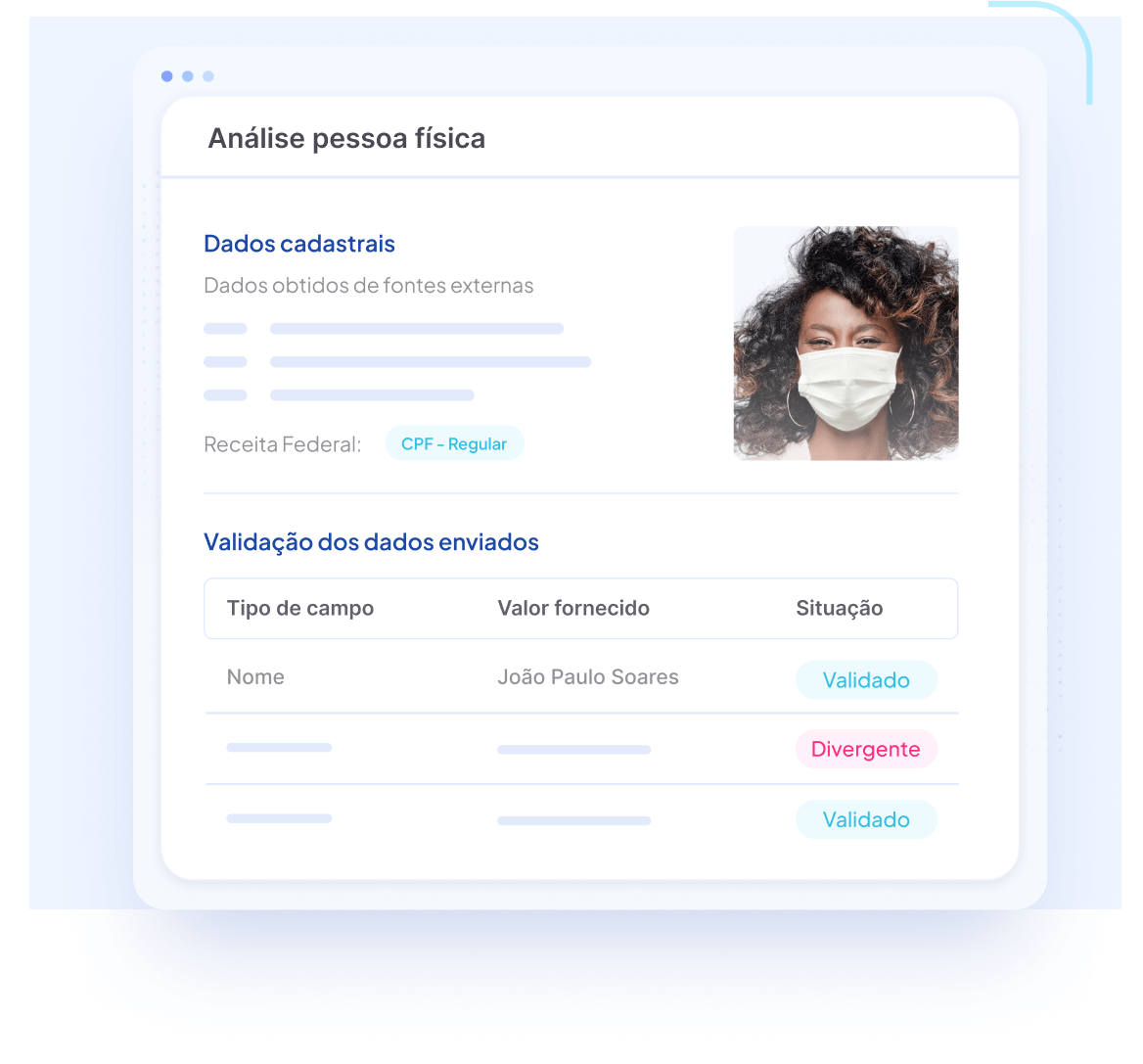 Ilustração Biometria facial contra fraudes e deepfakes